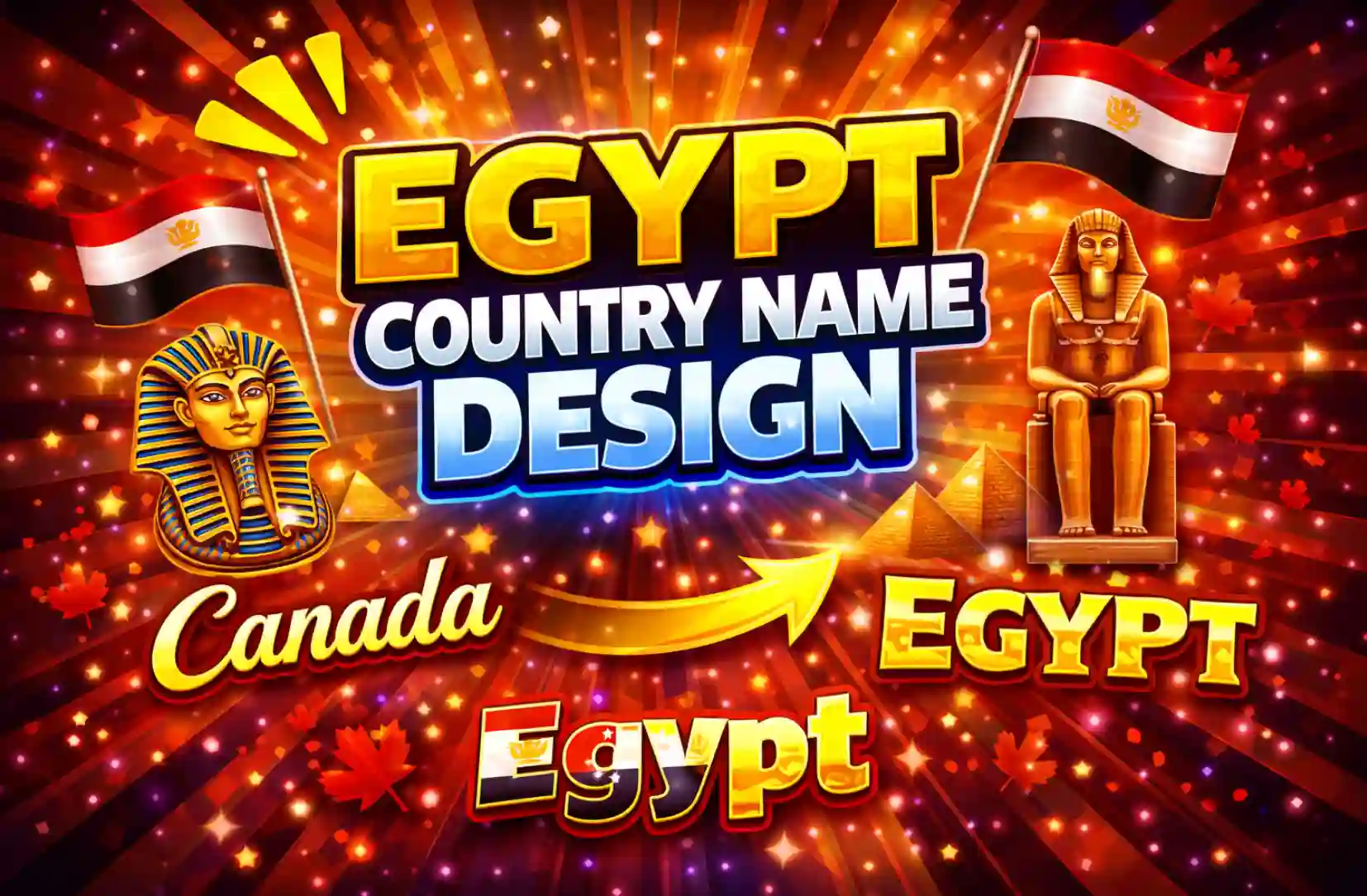 Egypt Country Name Design